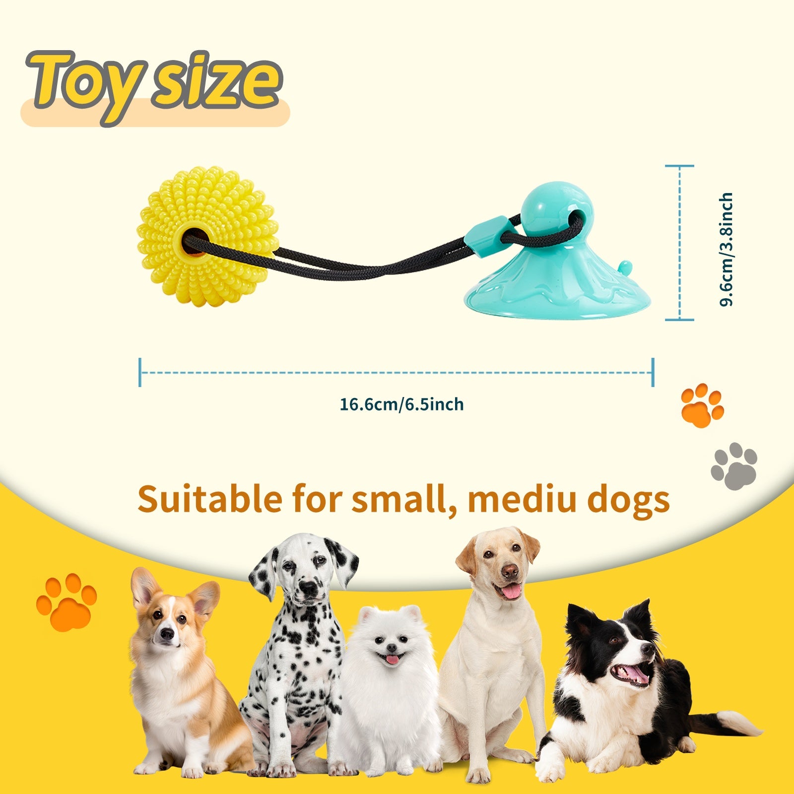Corn Ball Chew Toys For  Interactive Suction Cup Dog Tug Of War Toys Teething Rope Toys For Dog Boredom Enrichment Teeth Cleaning For Medium Large Dogs