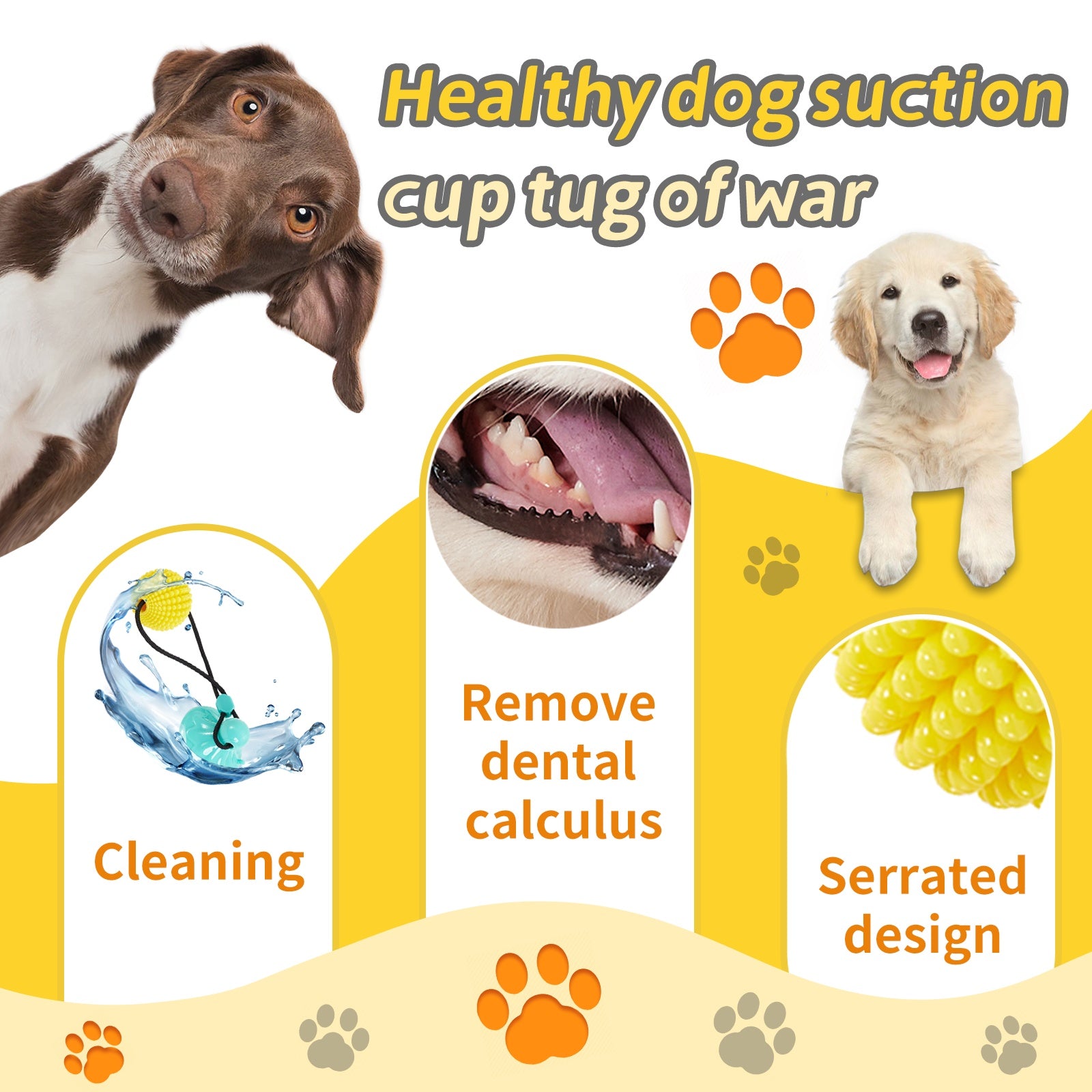Corn Ball Chew Toys For  Interactive Suction Cup Dog Tug Of War Toys Teething Rope Toys For Dog Boredom Enrichment Teeth Cleaning For Medium Large Dogs