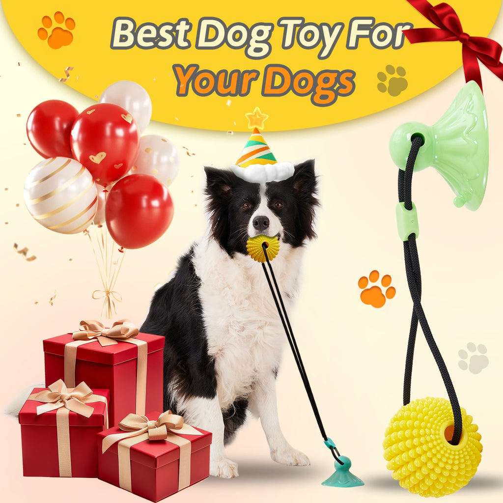Corn Ball Chew Toys For  Interactive Suction Cup Dog Tug Of War Toys Teething Rope Toys For Dog Boredom Enrichment Teeth Cleaning For Medium Large Dogs